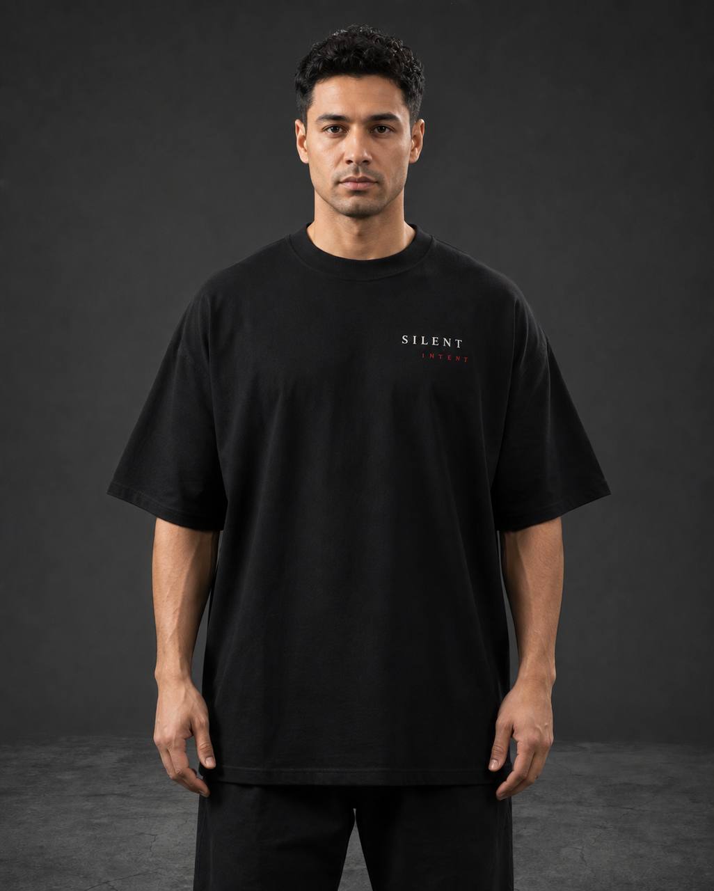 SILENT INTENT (FRONT EMBROIDERY) - OVERSIZED TEE