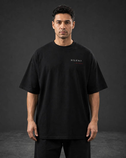SILENT INTENT (FRONT EMBROIDERY) - OVERSIZED TEE
